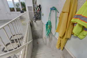 Basement Entrance in Home Garage