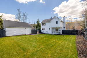 Large fenced yard