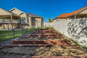 Exterior space featuring a vegetable garden