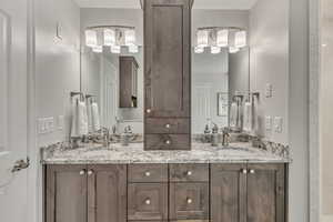 Full bathroom featuring double vanity