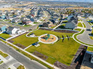 Aerial view of residential area