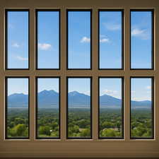 Detailed view of a mountain view