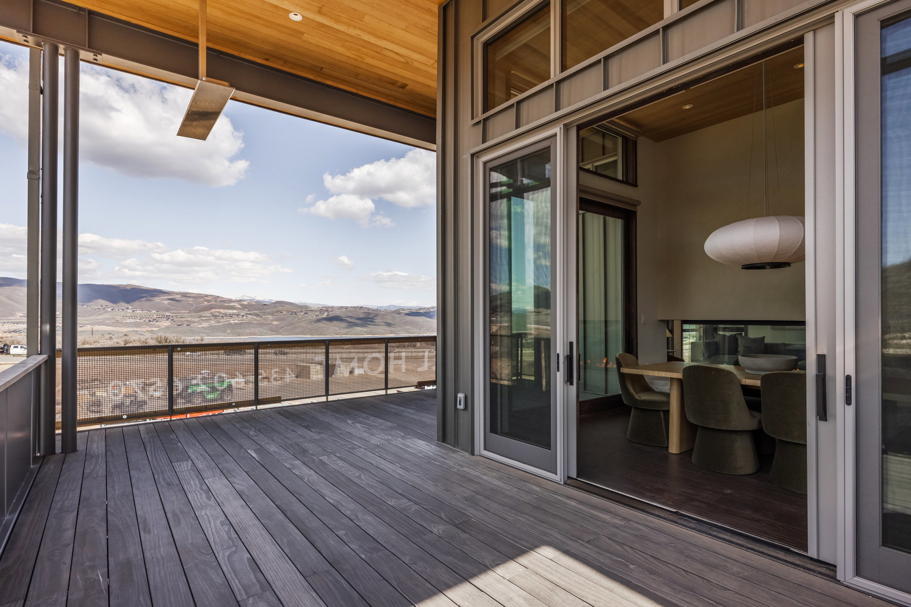 Deck with a mountain view