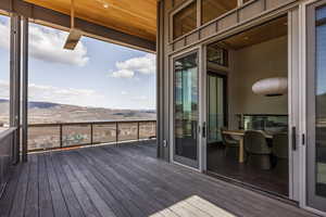 Deck with a mountain view
