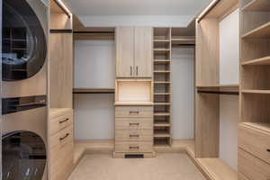 View of walk in closet