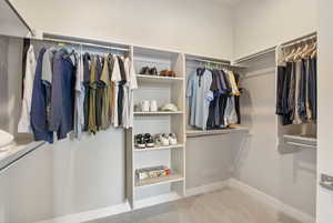 Master suite with walk in closet
