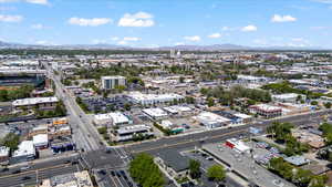 View of urban area featuring mountains