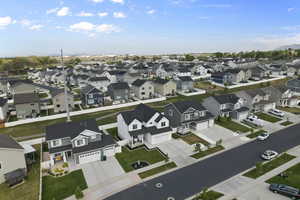 Aerial view of residential area