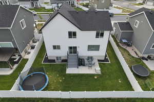 Aerial view of residential area