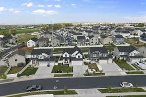 Aerial view of residential area