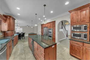 Looking into eating area and family room