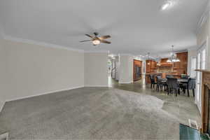 Family Room looking into the eating area and kitchen.