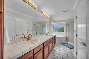 Master Suite bathroom with jetted tub and separate shower