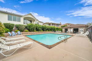 HOA outdoot pool with a patio area