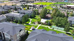 Aerial view of residential area