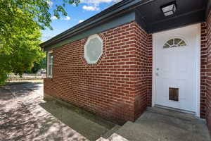 View of East side entry.