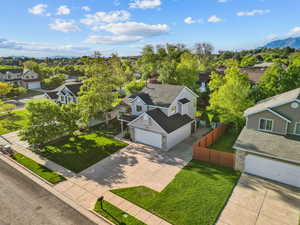 Aerial view of residential area