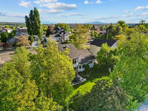 Aerial view of residential area