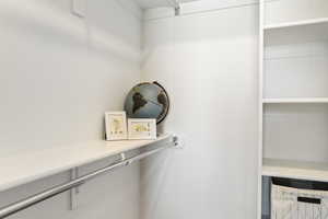 View of walk in closet