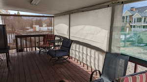 View of wooden deck