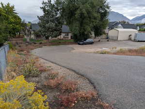View of street featuring a mountain view