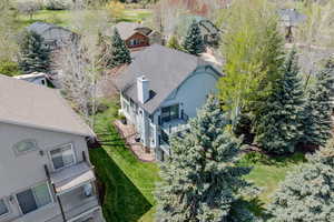 View from above of property