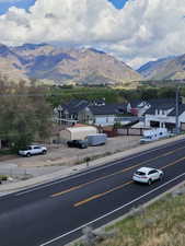 Mountain view with nearby suburban area