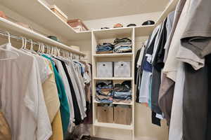 View of walk in closet