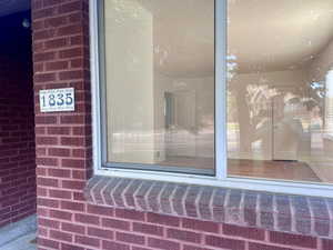 Exterior view of brick siding