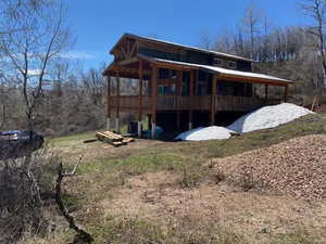View of outbuilding with cooling unit