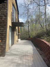View of wooden terrace