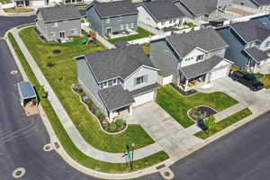Aerial view of residential area