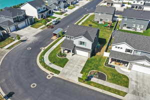 Aerial view of residential area
