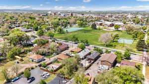 Aerial view with a residential view
