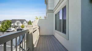 Balcony with a residential view