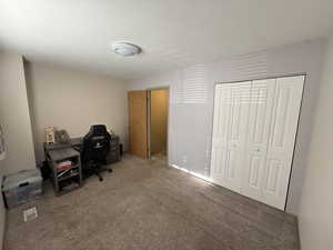 Office space with carpet floors
