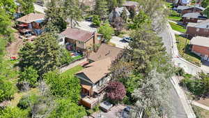 Aerial view of residential area