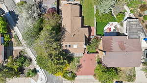 Aerial view of residential area