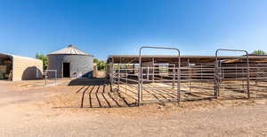 View of outdoor structure featuring an exterior structure and an outbuilding