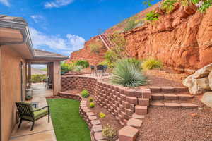 View of yard featuring a patio area
