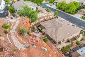 Aerial view of residential area