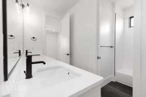 Bathroom with double vanity