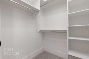 View of walk in closet