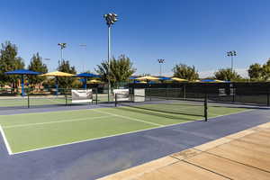 View of tennis court