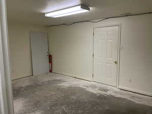 View of basement storage room