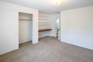 Second upstairs bedroom with built in desk.