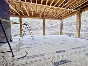 Miscellaneous room with a mountain view