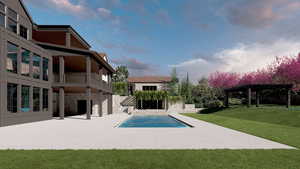 Fully landscaped and fenced-in yard. POOL, and outdoor pickleball court INCLUDED.