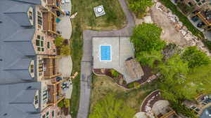 Aerial view of pool