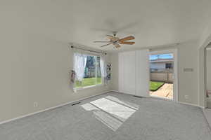 Great Room, Office or dining view out to back yard